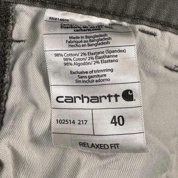 Carhartt Shorts Mens 40 Green Rugged Flex Relaxed Fit Utility Pocket 102514 217 - Picture 3 of 6